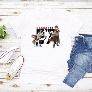 Gaara White Anime T-Shirt